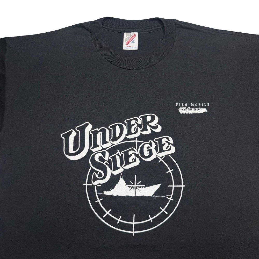Vintage 90s Under Siege movie film mobile Alabama‎ crew promo shirt 2XL